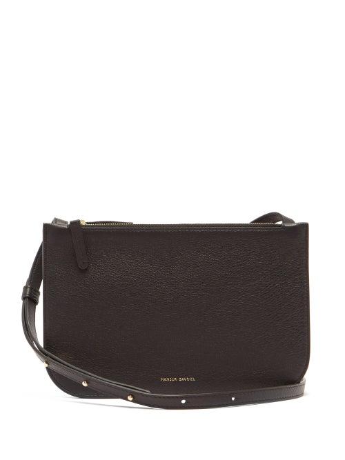 Matchesfashion.com Mansur Gavriel - Double Leather Cross-body Bag - Womens - Black