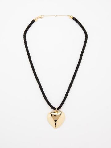 Yvonne Leon - Heart Diamond & 9kt Gold Necklace - Womens - Gold Multi