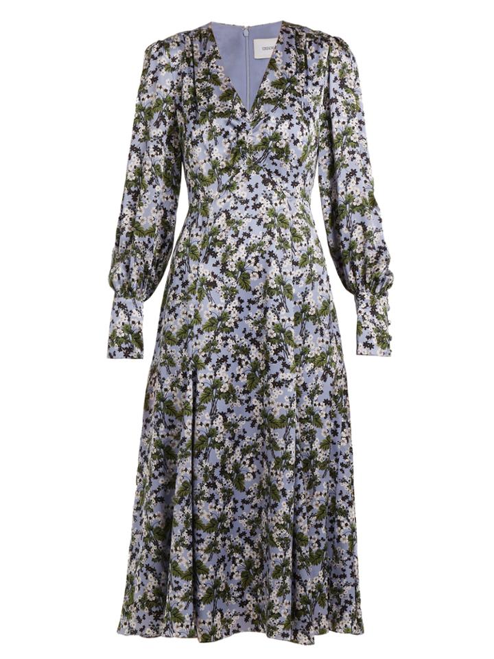 Erdem Osiris V-neck Silk-satin Dress