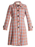 Miu Miu Stud-embellished Checked Coat