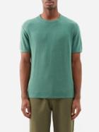Officine Gnrale - Slubbed Linen-blend Jersey T-shirt - Mens - Green