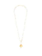 Matchesfashion.com Sylvia Toledano - Leaf-pendant Crystal Necklace - Womens - Gold