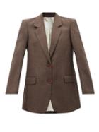 Racil - Bianca Wool-mlange Suit Jacket - Womens - Brown