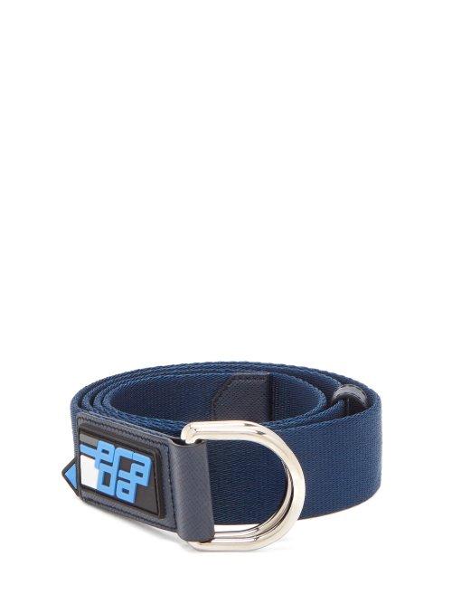 Matchesfashion.com Prada - Logo Canvas Belt - Mens - Navy