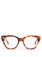 Matchesfashion.com Linda Farrow - Tortoiseshell D Frame Acetate Glasses - Womens - Tortoiseshell