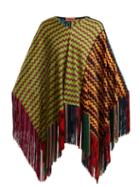 Matchesfashion.com Missoni - Wave Laddered Knitted Poncho - Womens - Green