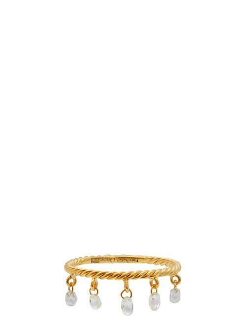 Matchesfashion.com Patcharavipa - Butterfly 18kt Gold And Briolette Diamond Ring - Womens - Gold