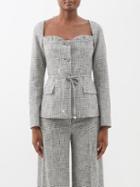 Altuzarra - Aphelion Gingham Cotton-blend Jacket - Womens - Black White