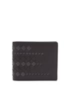 Matchesfashion.com Bottega Veneta - Intrecciato Leather Bi Fold Wallet - Mens - Black