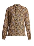 Etro Anatase Paisley-print Pussy-bow Blouse