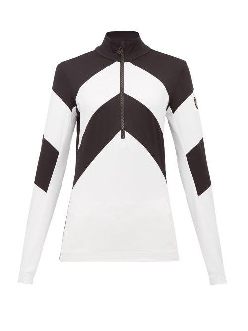 Matchesfashion.com Toni Sailer - Rosalie Half Zip Base Top - Womens - Black White