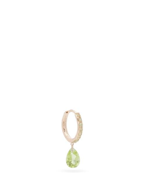 Matchesfashion.com Persee - Topaz & 18kt Rose-gold Single Hoop Earring - Womens - Rose Gold