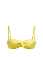 Matchesfashion.com Heidi Klein - Ibiza Textured Bikini Top - Womens - Yellow