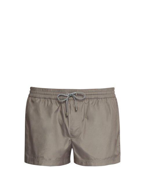 Matchesfashion.com Dolce & Gabbana - Contrast Stripe Swim Shorts - Mens - Dark Grey