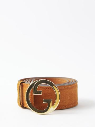 Gucci - Interlocking-g Leather Belt - Mens - Orange