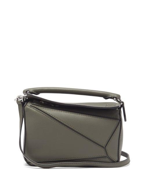 Matchesfashion.com Loewe - Puzzle Mini Leather Cross-body Bag - Womens - Khaki