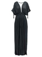 Matchesfashion.com Kasia Kulenty - Athena Cotton-gauze Maxi Dress - Womens - Black