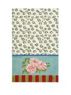 Lisa Corti - 150cm X 50cm Leopard Stripes Cotton Table Runner - Womens - Cream Multi