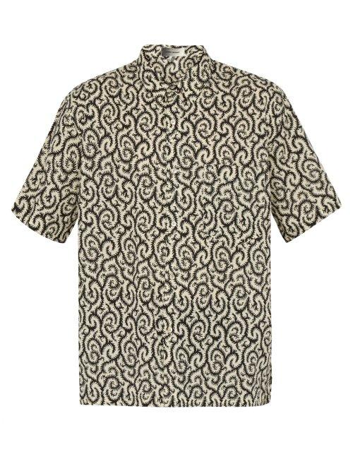 Matchesfashion.com Isabel Marant - Iggy Foliage Print Cotton Shirt - Mens - Black
