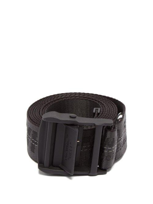 Matchesfashion.com Off-white - Logo Jacquard Industrial Belt - Mens - Black