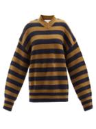 Extreme Cashmere - No. 205 Him Striped Stretch-cashmere Sweater - Womens - Green Stripe
