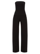 Matchesfashion.com Norma Kamali - Strapless Technical Jersey Jumpsuit - Womens - Black