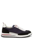 Thom Browne - Nylon And Suede Runner Trainers - Mens - Navy