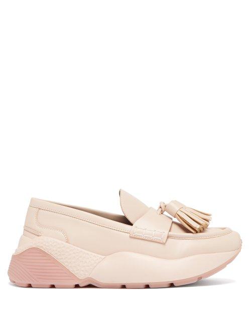 Matchesfashion.com Stella Mccartney - Faux Leather Flatform Loafers - Womens - Pink