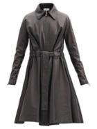 Matchesfashion.com Loewe - Belted Leather Coat - Womens - Black
