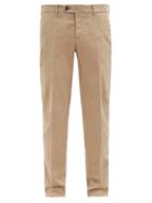 Matchesfashion.com Brunello Cucinelli - Straight-leg Cotton-blend Twill Chino Trousers - Mens - Beige