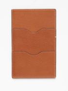 Mtier - Grained-leather Travel Wallet - Mens - Brown