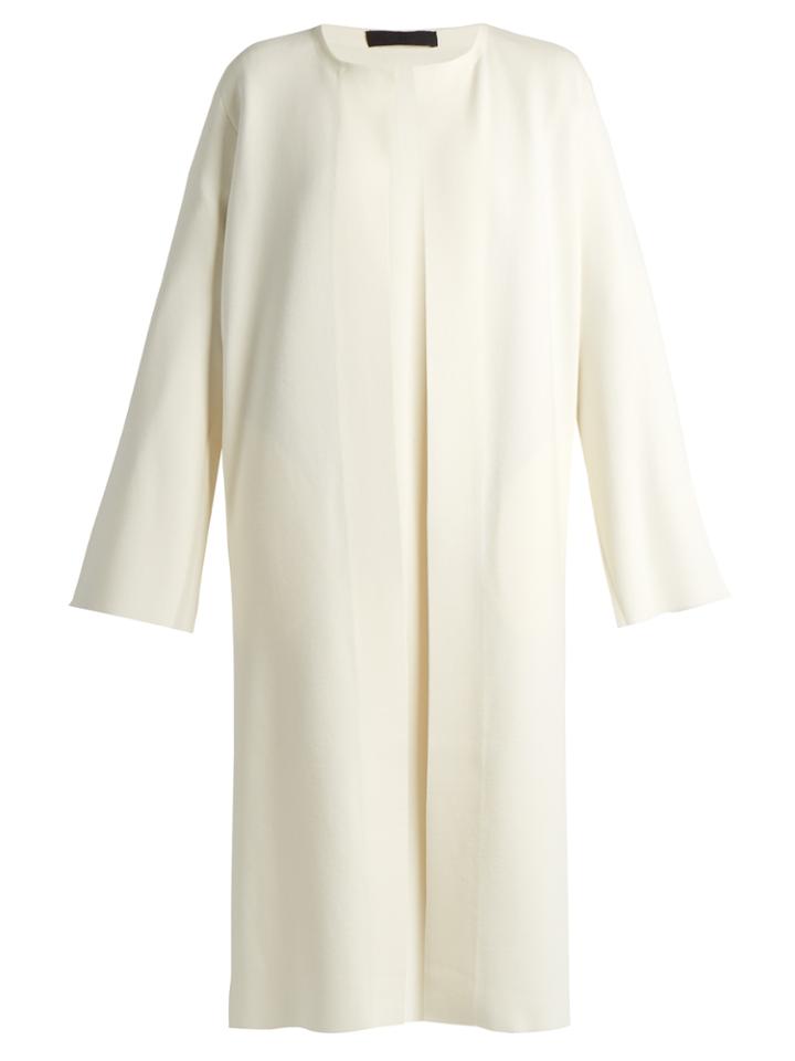 The Row Gant Collarless Open-front Jersey Coat