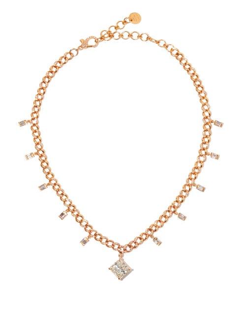 Matchesfashion.com Shay - Radiant Diamond & 18kt Rose-gold Choker - Womens - Rose Gold