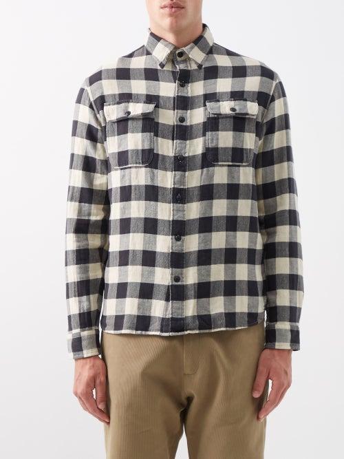 Rrl - Matlock Check Cotton-blend Twill Shirt - Mens - Black Multi