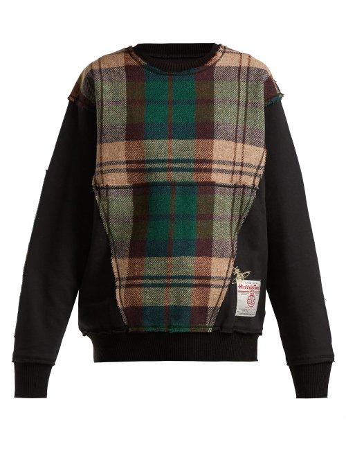 Matchesfashion.com Vivienne Westwood - X Harris Tweed Organic Cotton Sweatshirt - Womens - Black