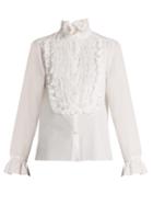 See By Chloé Smocked-detail Cotton Shirt