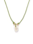 Liou - Simmons Crystal, Shell & 14kt Gold-plated Necklace - Mens - Green