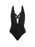 Matchesfashion.com Haight - Marina Deep V Neck Swimsuit - Womens - Black