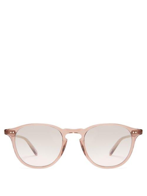 Matchesfashion.com Garrett Leight - Hampton 46 Round Frame Sunglasses - Womens - Light Pink