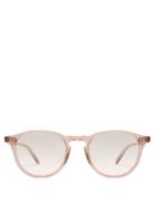 Matchesfashion.com Garrett Leight - Hampton 46 Round Frame Sunglasses - Womens - Light Pink