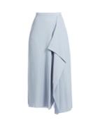 Roland Mouret Upton Chevron-embroidered Crinkled-crepe Skirt