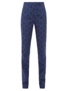 Matchesfashion.com Etro - Altea Floral Jacquard Trousers - Womens - Blue Multi