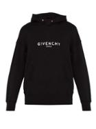 Matchesfashion.com Givenchy - Logo Print Cotton Hooded Sweatshirt - Mens - Black