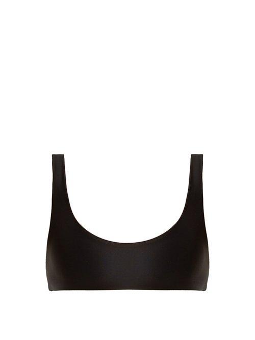 Matchesfashion.com Jade Swim - Rounded Edges Bikini Top - Womens - Black