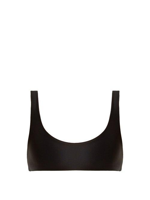 Matchesfashion.com Jade Swim - Rounded Edges Bikini Top - Womens - Black