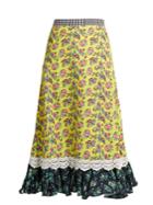 House Of Holland Floral-print Cady Midi Skirt