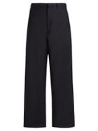 Matchesfashion.com Vetements - X Brioni Wide Leg Cropped Trousers - Womens - Navy