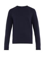 Matchesfashion.com Handvaerk - Flex Raglan Sleeve Cotton Blend Sweatshirt - Mens - Navy