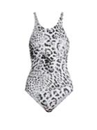 Norma Kamali Racer Mio Leopard-print Swimsuit