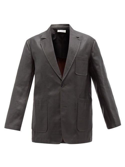 Our Legacy - Tavern Dyed Silk Suit Jacket - Mens - Dark Grey